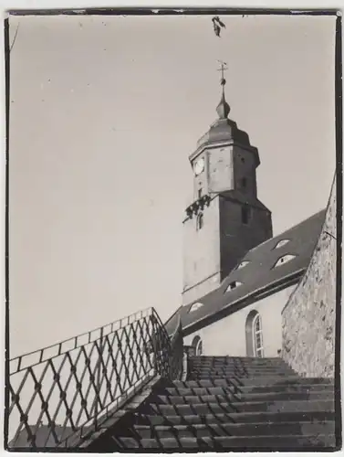 (F9758) Orig. Foto Nossen, Blick zum Kirchturm vor 1945