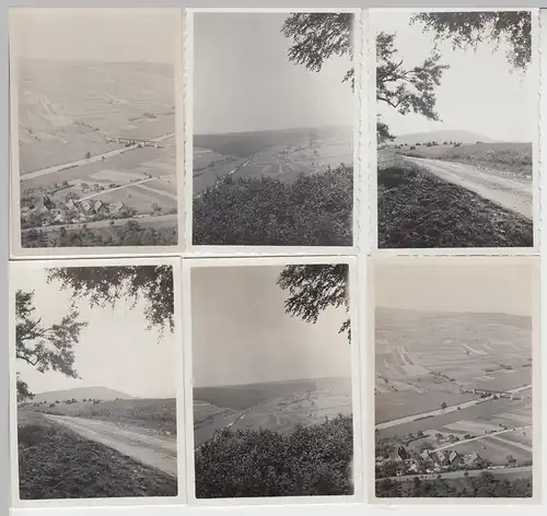 (F9733) 11x Orig. Foto Elfershausen, Ausblick von der Trimburg 1931