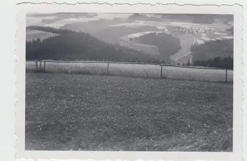 (F9717) Orig. Foto Schnait, Blick von einer Wiese auf den Ort vor 1945
