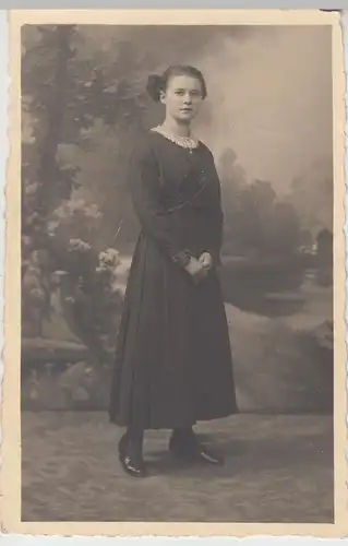 (F9704) Orig. Foto Porträt junge Frau Else, Studiofoto Schmölln 1917