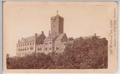 (F9673) Orig. Foto auf Pappe, Eisenach, Wartburg, um 1886