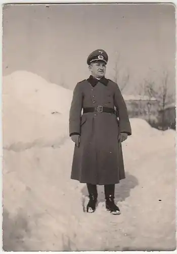 (F935) Orig. Foto Wehrmacht-Soldat in Litzmannstadt, Lodz, Winter 1939/40