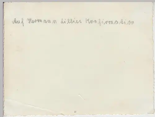 (F9322) Orig. Foto Personen im Garten "Auf Hermann Lillies Konfirmation" 1934