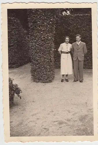 (F9282) Orig. Foto Bad Pyrmont, Paar im Palmengarten 1937