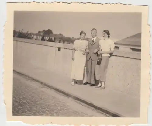 (F9270) Orig. Foto Personen auf der Schleuse Anderten, Hindenburgschleuse 1937