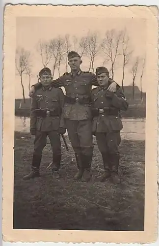 (F921) Orig. Foto Wehrmacht-Soldaten, Erinnerungsfoto, 1940er