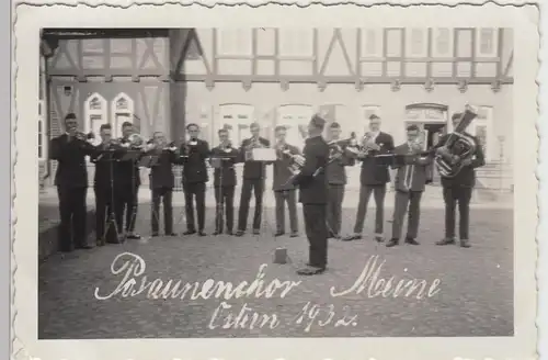 (F9178) Orig. Foto Posaunenchor Meine in Vordorf 1932