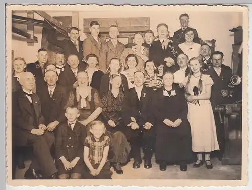 (F9177) Orig. Foto Gruppenfoto, Silberhochzeit Brettschneider, Meine i. Niedersa