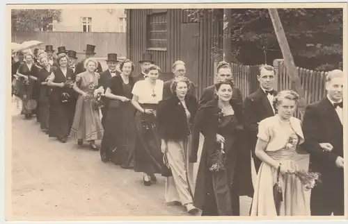 (F9144) Orig. Foto Hochzeit in Braunschweig, Festzug 1930/40er