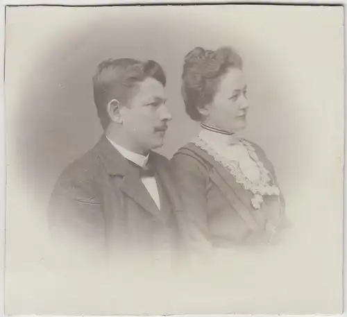 (F9023) Orig. Foto Porträt eines Paares, um 1900