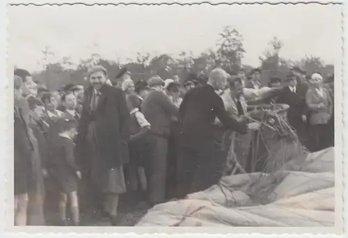 (F8973) Orig. Foto Ballonfahrt v. Bitterfeld n. Berlin Landsberger Allee 13.10.1