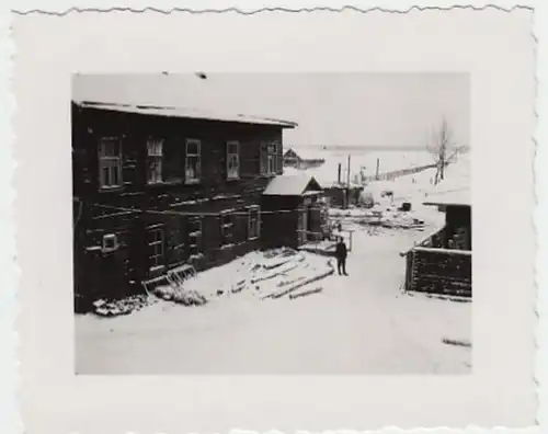 (F895) Orig. Foto Gebäude, Wehrmacht in Russland, Winter 1940er
