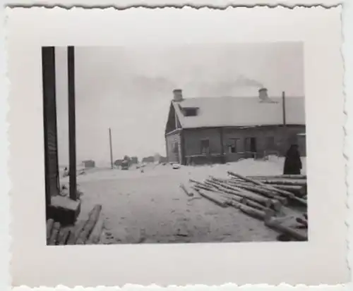 (F890) Orig. Foto Gebäude im Winter, Russland, 1940er