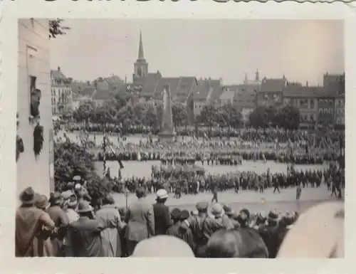 (F8795) Orig. Foto Erfurt, Parade, Festmarsch zum Anger, um 1932/33, Versammlung