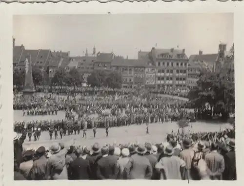 (F8794) Orig. Foto Erfurt, Parade, Festmarsch zum Anger, um 1932/33, Versammlung