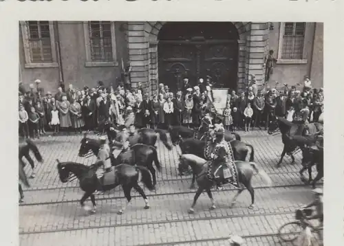 (F8793) Orig. Foto Erfurt, Parade, Festmarsch zum Anger, um 1932/33, Berittene