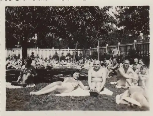 (F8763) Orig. Foto Volksbad Erfurt, Liegewiese, 1930er