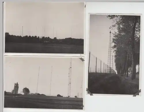 (F8668) 3x Orig. Foto Berlin, Funkmasten, große Funkanlage, 1930er