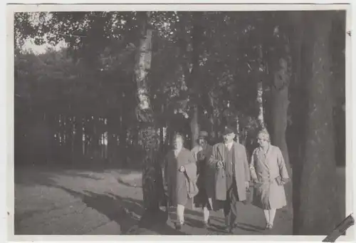 (F8660) Orig. Foto Personen spazieren im Wald, 1930er