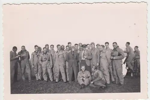 (N771) Orig. Foto, Luftwaffe-Soldaten, Gruppenfoto, 1940er