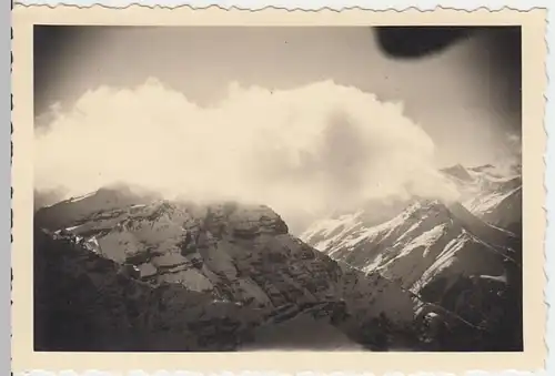 (N624) 15x Orig. Foto, Berglandschaft, Wolkenbilder, Winter, 1940er