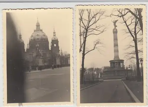 (N559) 3x Orig. Foto, Berlin, Dom, Siegessäule, Nationaldenkmal 1941