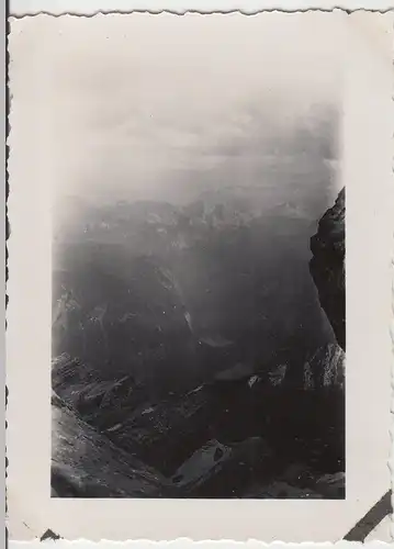 (F8418) Orig. Foto Aufstieg Hocheck Mittelspitze, Blick ins Tal 1937