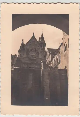 (F8396) Orig. Foto Schloss Neuschwanstein, Schlosshof 1935