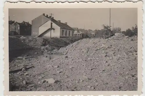 (F839) Orig. Foto zerstörte Gegend, 2.WK, 1940er