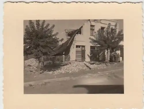 (F837) Orig. Foto zerstörtes Haus, 2.WK, 1940er