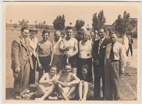 (F8353) Orig. Foto Anzag Sportfest in Mannheim, auf dem Sportplatz 6.6.1937