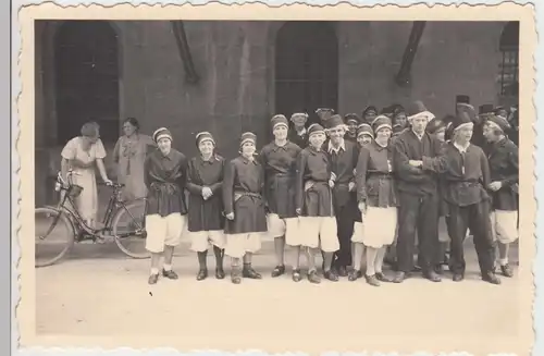 (F8154) Orig. Foto Berchtesgaden, Wandergruppe im Salzbergwerk 1935