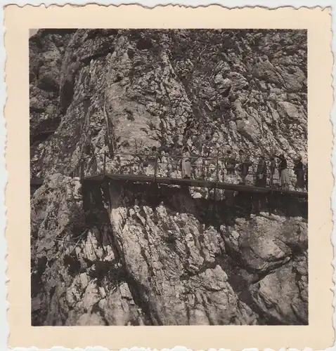 (F8153) Orig. Foto Wendelstein, Wandergruppe Aufstieg zum Gipfel, 1935