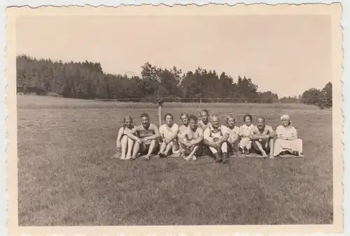 (F8145) Orig. Foto Törwang, Badegäste im Freibad 1935