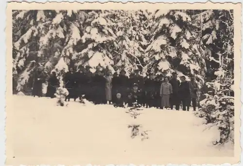 (F8112) Orig. Foto Personen am Winterwald am Försterssteig 1935