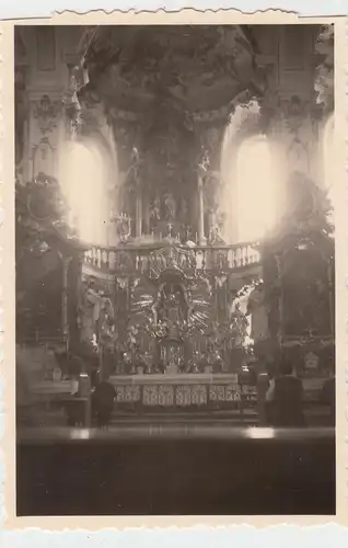 (F8066) Orig. Foto Klosterkirche Andechs, Altar 1935