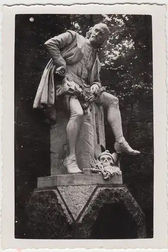 (F8015) Orig. Foto Weimar, Shakespearre-Denkmal um 1936