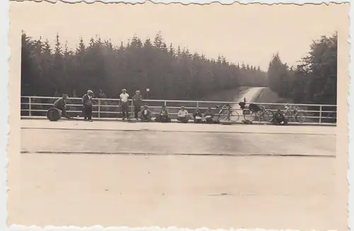 (F7998) Orig. Foto Reichsaustobahn bei Hof i.B., Bau der Bahn, Arbeiter 1930er