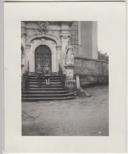 (F7954) Orig. Foto Glosberg bei Kronach, Eingang Kapelle 1931