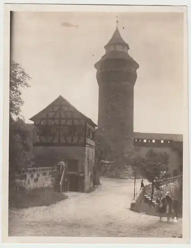 (F7926) Orig. Foto Nürnberg, Sinwellturm auf der Burg, vor 1945