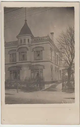 (F7914) Orig. Foto Gebäude, Villa, vermutlich in Hamburg Altona, um 1910