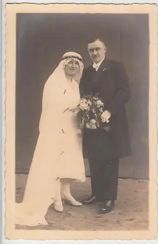 (F7902) Orig. Foto Hochzeitspaar, vor 1945