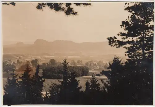 (F7831) Orig. Foto Sächs./Böhm. Schweiz, Blick v. Wolfsberg a.d. Schrammsteine 1