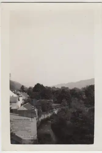 (F7802) Orig. Foto Bad Schandau, Blick aus dem Fenster der Pension, Sommer 1932