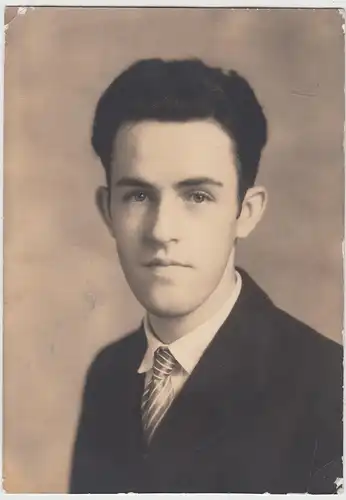 (F7794) Orig. Foto Porträt junger Amerikaner Elmer Earnhart, Laken 1932