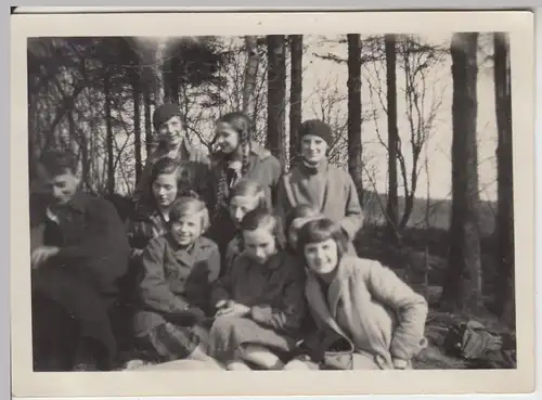 (F7752) Orig. Foto Mädchen vom Landheim Deutscheinsiedel, Fahrt n. Augustusburg