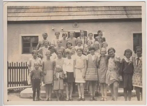 (F7750) Orig. Foto Deutscheinsiedel, Mädchen am Landheim, 1929