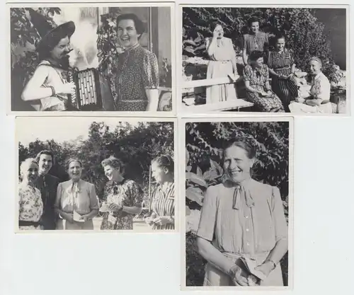 (F7643) 4x Orig. Foto Frauen im Seminar "Unsere Tanten", 1947