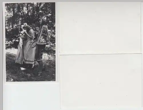 (F7640) 7x Orig. Foto Personen spielen "Schwan kleb an", Sommerfest i. Seminar