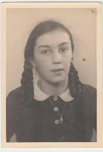 (F7617) Orig. Foto Porträt Mädchen I. Rank 1943